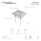 Kingston Brass 36X22 Marble Vanity Top W/ Acrylic Feet Combo, Marble/Chrome KVPB36MASQ1 - alternate 4